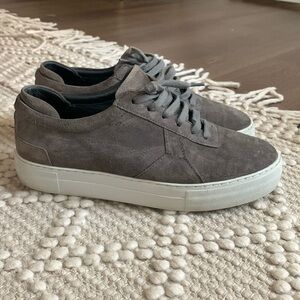 Axel Arigato Dark Gray Suede Platform Sneaker